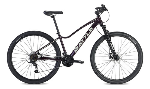 Bicicleta Mtb Battle An70 Talle 15 R29 21 Vel Disco Mecanico Violeta