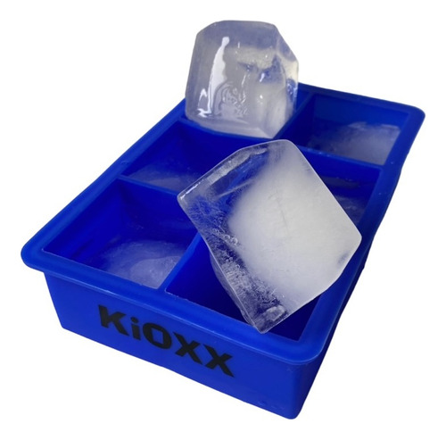 Set De 2 Cubetas De Silicona 6 Cavidades Kioxx Azul