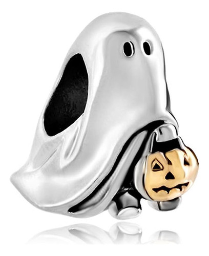 Lovelyjewelry Jack-o-lantern Weird Ghost Pumpkin Charm Beads