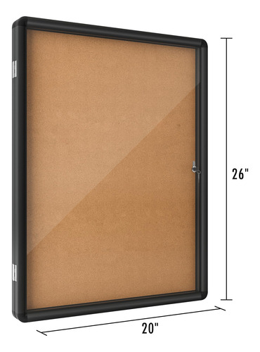 Innovart Tablero De Anuncios Cerrado De 26 X 20 Pulgadas, Ta