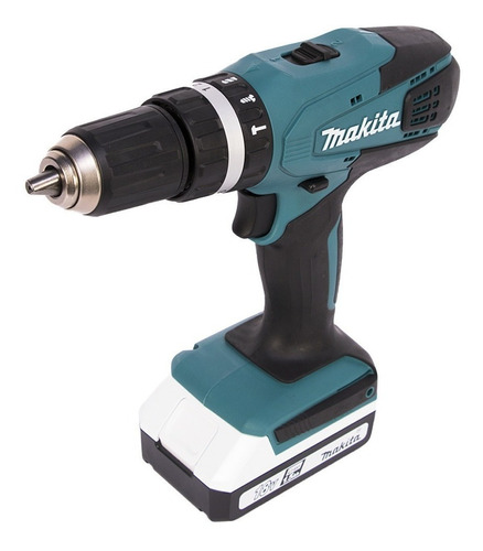 Taladro percutor atornillador inalámbrico de 13mm Makita PH02X1 18V + accesorio con estuche metálico