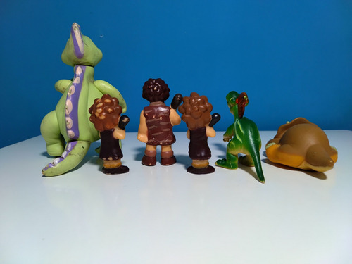 Muñecos Cavernicolas Y Dinosaurios X 6 (Usado)