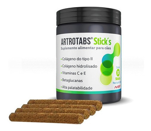 Artrotabs Sticks 30unid 210g - Avert Suplemento Cães E Gatos