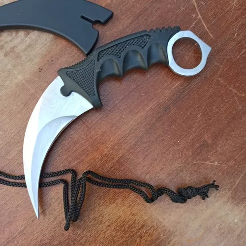 NAVAJA MARIPOSA CON FILO TIPO KARAMBIT TORNASOL