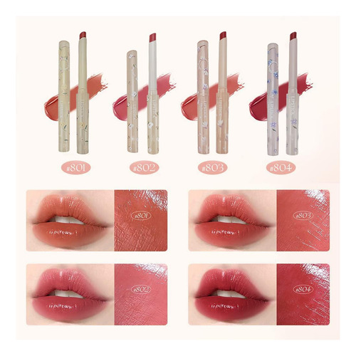 Kit De Maquillaje Para Mujer, 8 Piezas, 4 Lápices Labiales D