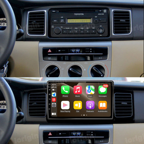 Estéreo Toyota Corolla 2007 Carplay Android Auto 4+32 Gb