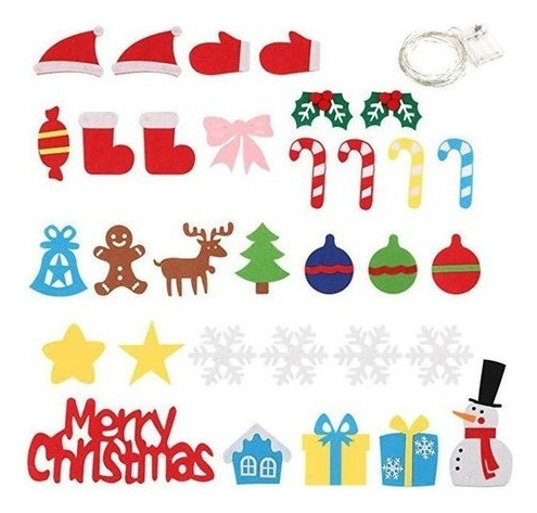 I Decoração De Parede De Árvore De Natal De Feltro Di