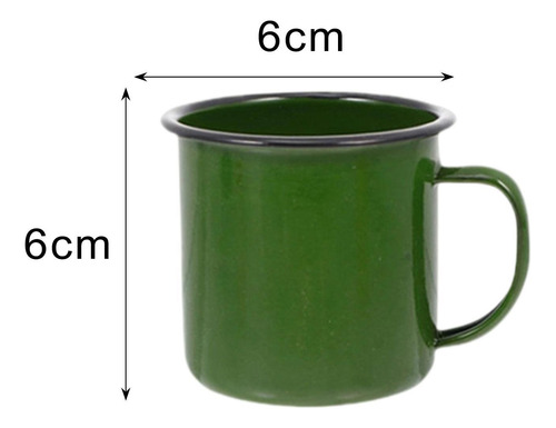 2 Copo De Café Esmaltado Elegante E Fácil De Limpar Para