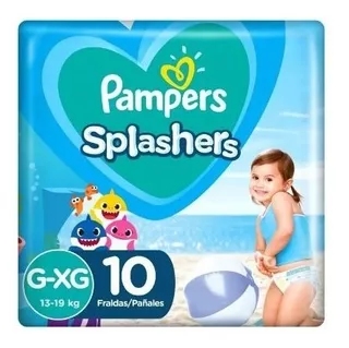 Pañales P/agua Pampers Splashers Baby Shark G-xg