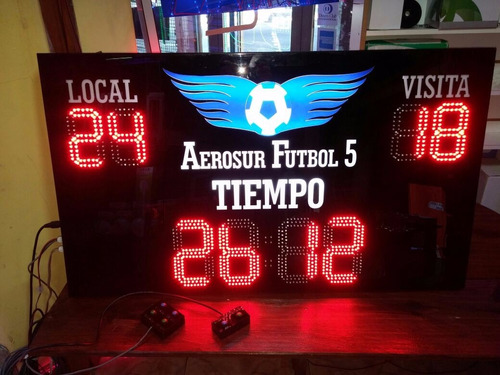 Imagen 3 de 9 de Tablero Electrónico Led Cancha Fútbol 5 Interior O Exterior