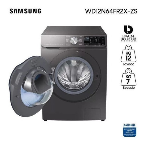 Lavasecarropas Samsung 12kg Lav 7kg Sec Wd12 Inverter Albion