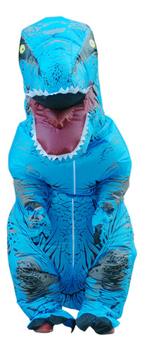 Disfraz Inflable De Dinosaurio Azul Con Forma De T Rex Infla