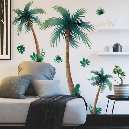 Vinilo Decorativo Palma Tropical Para Pared - Stickers Mural