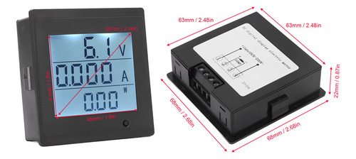 Voltímetro Digital, Pantalla Lcd, Medidor De Corriente Dc, 6