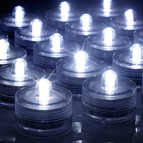 Shymery Luces Led Sumergibles, Paquete De 24 Velas De Te Imp