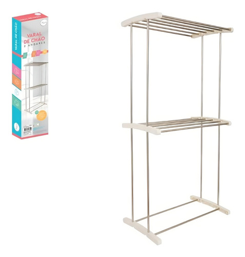 Varal De Roupas De Chão 2 Andares 120cm