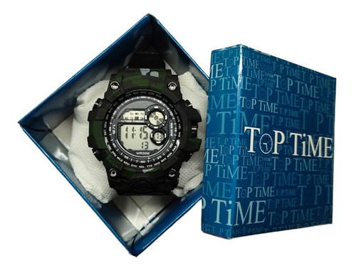 Reloj Digital Militar Camuflaje Luz Fecha Alarma Crono