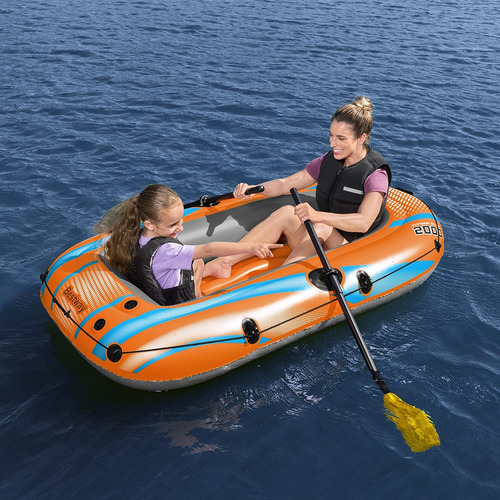 Lancha Inflable Bote Rio Lago 1 Persona 1 Niño+bomba Y Remos