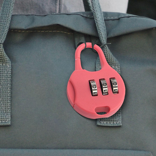 2 Candado Seguro Para Bolsa De Viaje Con Rosa Profundo