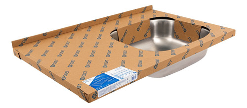 Tarja De Sobreponer 80x50cm Tina Derecha, Foset Basic 47027 Plateado
