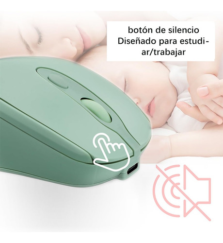 Ratón Bluetooth Inalámbrico Tipo C Recargable Usb