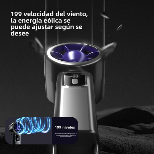 Ventilador Portátil Mini Usb Turbo Con Clip, Pantalla Y Uso