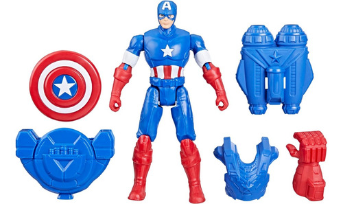 Muñecos Marvel Epic Hero Series Battle Gear Captain America