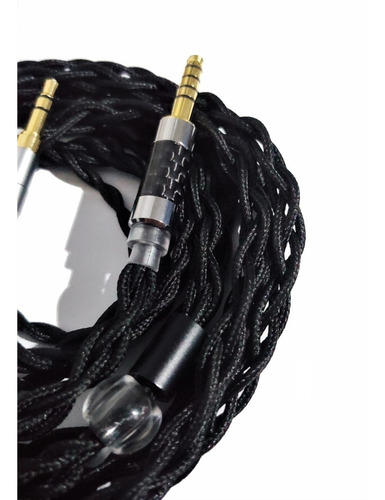 Imagen 6 de 6 de Cable Balanceado De Plata Pura 4.4mm A Dual 3.5mm Trenzado