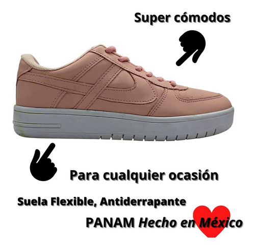 Tenis Panam Meztli Rosa Mujer
