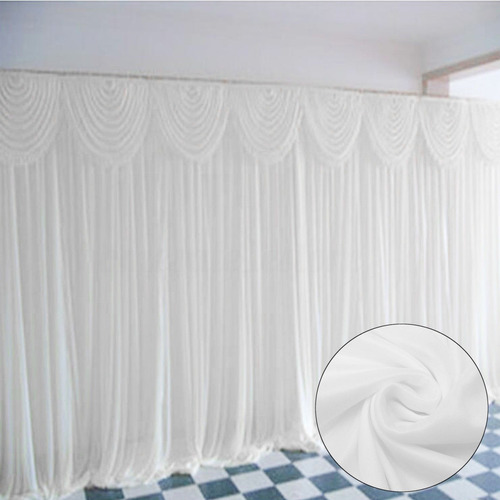 Imagen 2 de 10 de Cortina D Tela Para Decoracion Luces Led Fiestas Casamientos