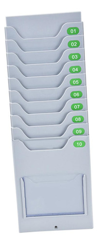 Suporte Para Cartões De Ponto Externo Cinza Com 10
