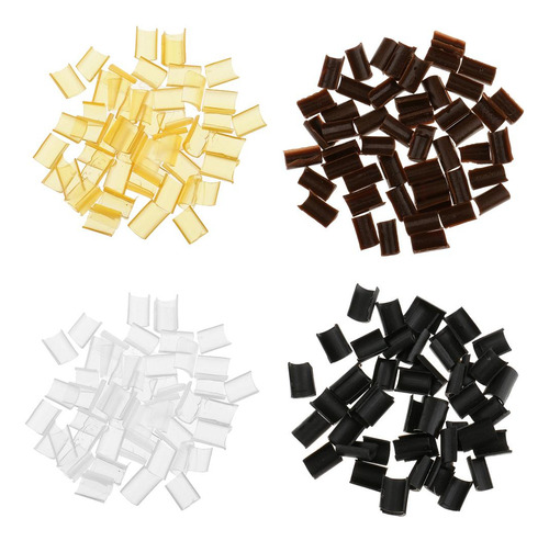 3 X 100x Professional Flat Keratin Set Extensiones De Negro