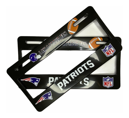 Par De Portaplacas Nfl New England Patriots - Europeo Se