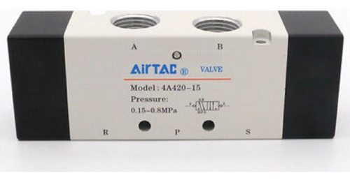 Valvula Neumatica Pilotada Biestable 5/2 Airtac 4a420-15