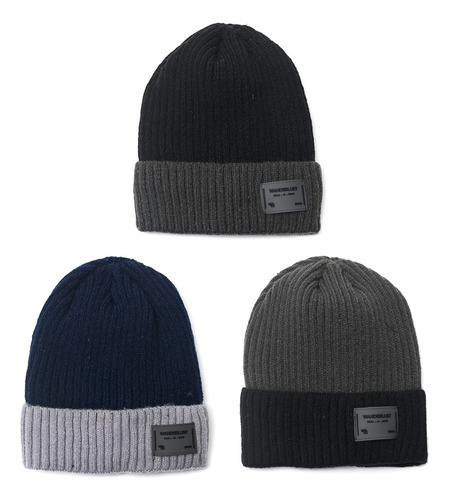 Gorro De Invierno Mummaaccesorios: Calidez Y Estilo Gris Con Negro Unico