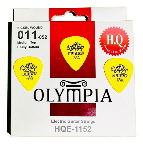Cuerdas Olympia Calibre 11 P/guitarra Electrica Hqe+3 Puas