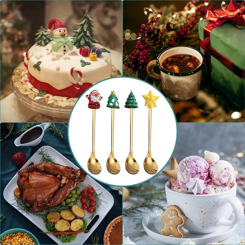 Cucharas Navideñas Para Café Cuchara Café Acero Inoxidable