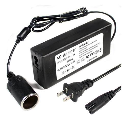 Sojoy Ac 110-220v A Dc 12v 5a Convertidor, 2 Pines Para Ence