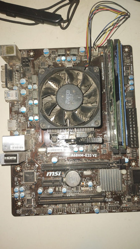 Pack De Motherboard Y Rams Marrón Oscuro (Usado)