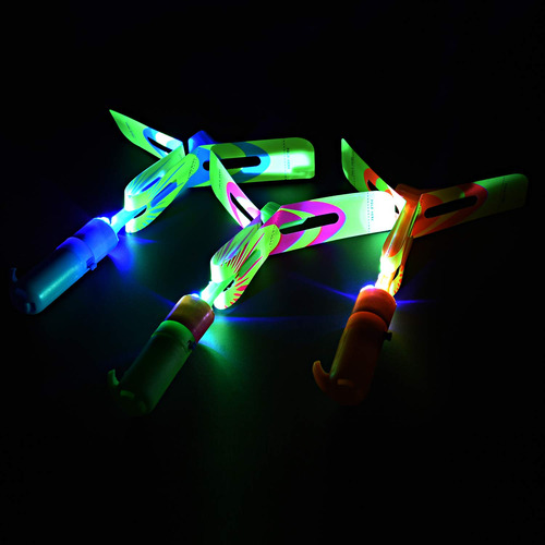 Juguetes Voladores Rocket Slingshot Modelo Led 12 Piezas