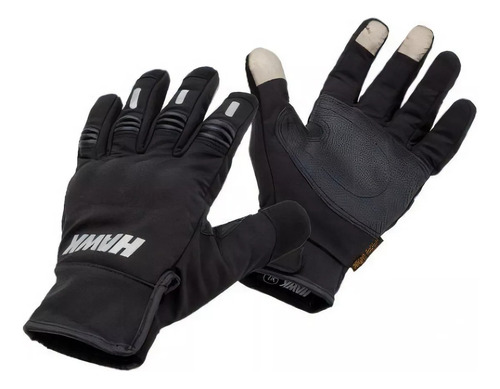 Guantes Moto Hawk Night Termicos Protec Tactil Tecda Negro Xxl