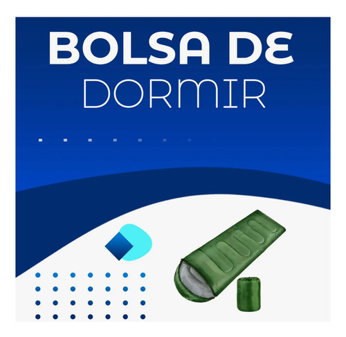 Bolsa De Dormir Termica Camping Campamento Liviana Capucha Azul Marino