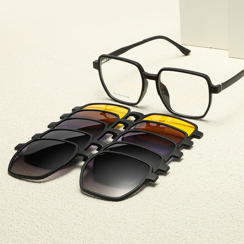 Gafas Multifuncionales De Cinco Clips Con Marco Magnético Tr