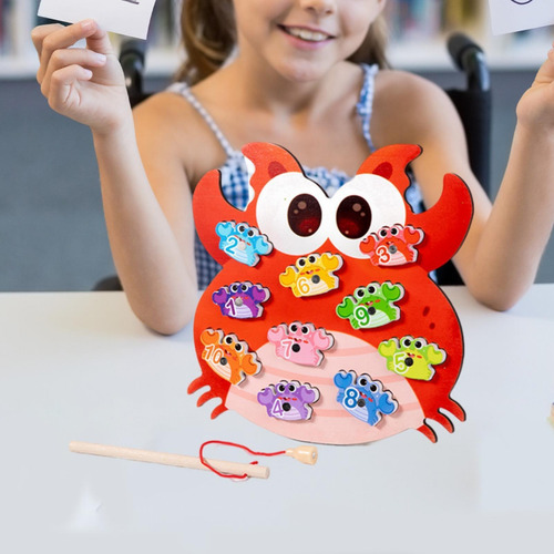 Juguetes De Madera, Juego De Pesca Montessori, Cangrejos