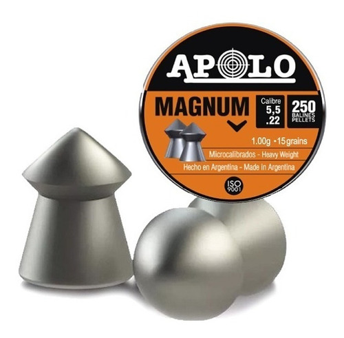Balines Apolo Magnum Cal 5,5mm 15 Grains  Microcalibrados 