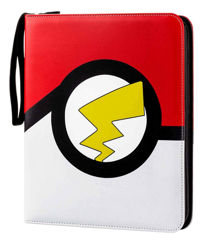 Pokemon Tcg: Carpeta Pokebola Pikachu 50 Folios 4 Bolsillos Pokebola Pikachu Español