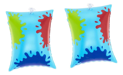 2 Flutuadores De Natação Crianças Anéis De Azul