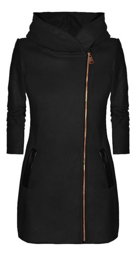 Chaqueta De Manga Larga Con Capucha De Color Moderno Para Mu