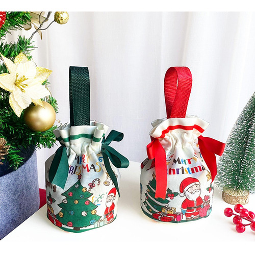5 Bolsa De Regalo De Navidad, Bolsa De Golosinas, Verde