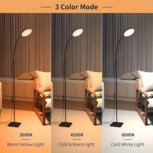 Luminária De Chão Led Para Quarto, Escritório, Sala De Estar